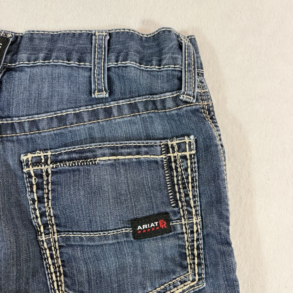 ARIAT M4 FR Flame Resistant Work Jeans Men's 34X31 Relaxed Boot CAT 2 Blue - Picture 12 of 14